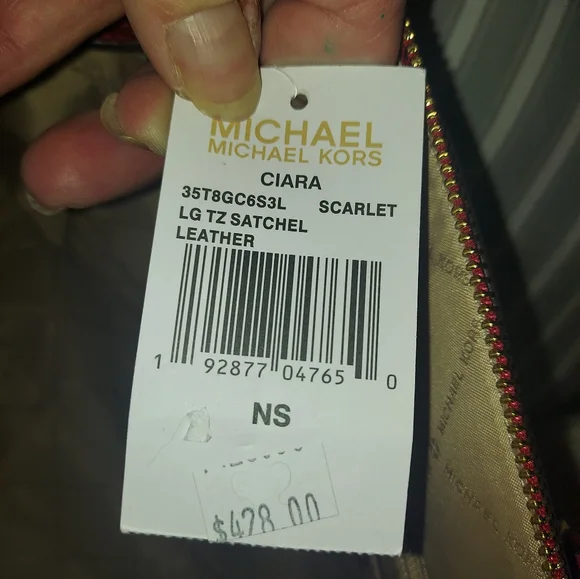 NWT Michael Michael Kors Lg TZ Satchel "CIARA" w/ matched  Wallet - Picture 5 of 10